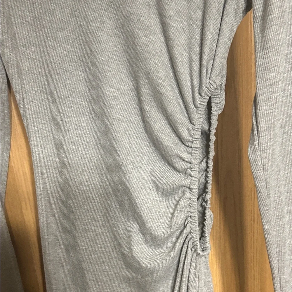 SHEIN Gray Ruched Casual Dress - Picture 5 of 6